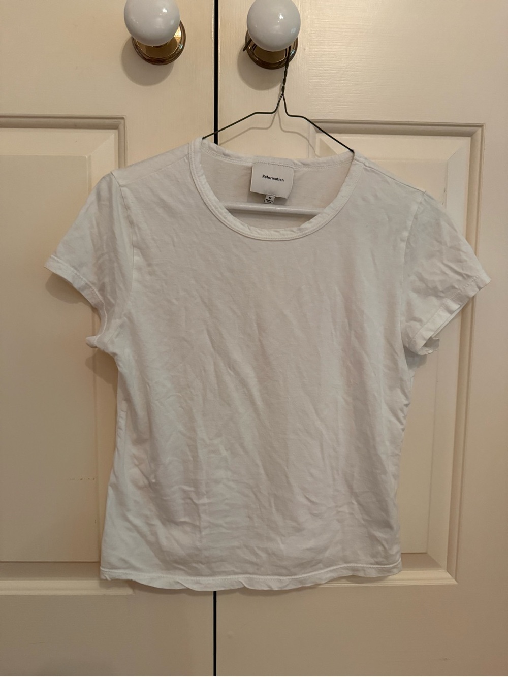 REFORMATION PLAIN WHITE TEE SIZE M